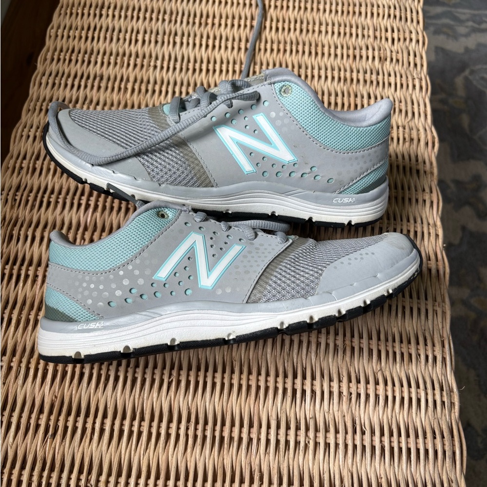 New Balance Women's Aqua and Gray Athletic Shoes